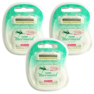 페더 600FM-3 머메이드여성용 면도날, 3개입, 3개