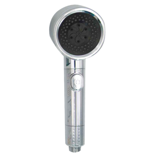 apex Innovation 旋轉調節三段增壓SPA過濾淨水蓮蓬頭, 電鍍銀, 1個