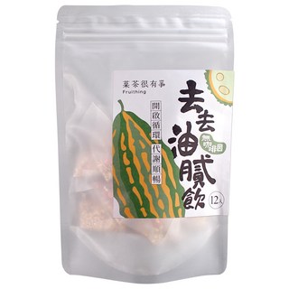 菓茶很有事 去去油膩飲 無咖啡因 (無果乾系列 草本茶), 4.3g, 12個, 1包