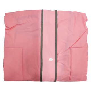 Mass 生活好物 高機能速乾機車雨衣 一鍵快收大帽檐連身雨披 升級款 附手套, 粉色, L
