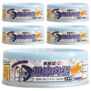 ParkCat 貓樂園 無敵罐超棉肉泥主食貓罐, 80g, 5個, 鮮燉雞 + 鮮撈活鱸魚