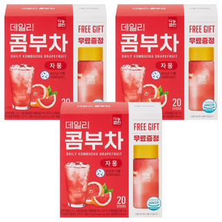 Danongwon 乳酸菌康普茶 + 瓶子 西柚, 5g, 20包, 3盒