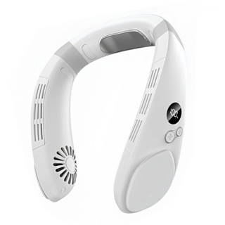 NECK FAN 掛脖製冷風扇 K009 白色 ABS+PC材質 半導體製冷 LED顯示 電量監控