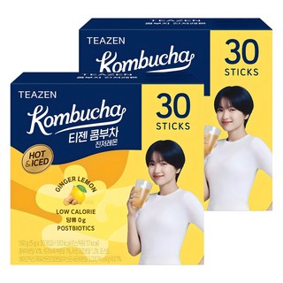 TEAZEN 茶禪 康普茶 生薑檸檬口味, 5g, 30條, 2盒