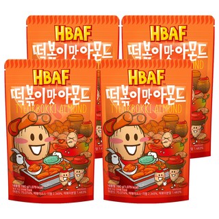 BAFF 杏仁果 辣炒年糕味, 190g, 4包