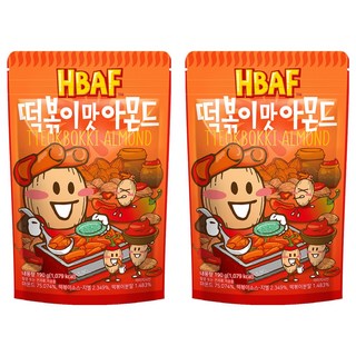 BAFF 杏仁果 辣炒年糕味, 190g, 2包