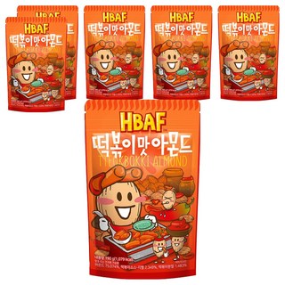 BAFF 杏仁果 辣炒年糕味, 190g, 6包