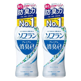 LION 獅王 Soflan 消臭衣物柔軟精 純白香草香, 有效去除抑制衣物上難聞的氣味, 植物性配方讓纖維柔軟, 嬰兒衣服也適用, 550ml, 2瓶