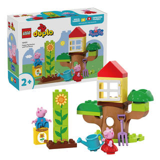 LEGO duplo 得寶 10431 佩佩豬的花園與樹屋，角色扮演，發展解決問題與邏輯思維能力, 1盒, 混合顏色