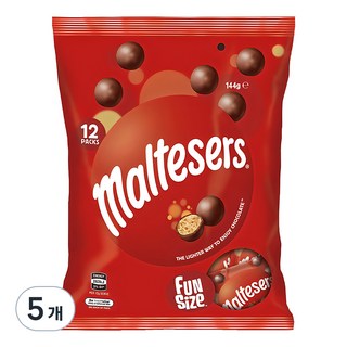 maltesers 麥提莎 牛奶巧克力球分享包, 5袋, 144g