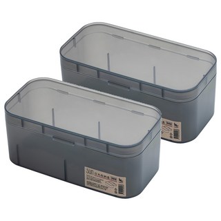 UDA 有達 503日光收納盒/化妝盒/小物盒 黑色 2入, 2個