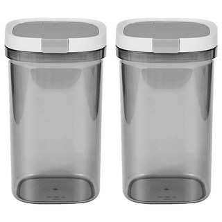 磁吸勺密封奶粉罐, 12.3 x 12 x 20cm 灰色 1.8L, 2個