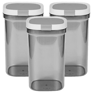 磁吸勺密封奶粉罐, 12.3 x 12 x 20cm 灰色 1.8L, 3個