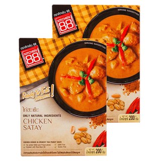KITCHEN 88 泰式沙嗲雞即食調理包 天然食材, 200g, 2盒
