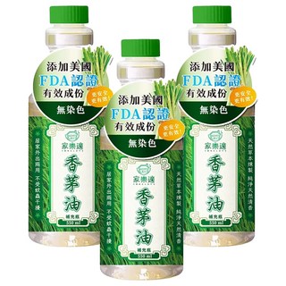 HOME LAYS 家樂適 香茅油補充瓶 純精油添加 油性配方, 550ml, 3瓶