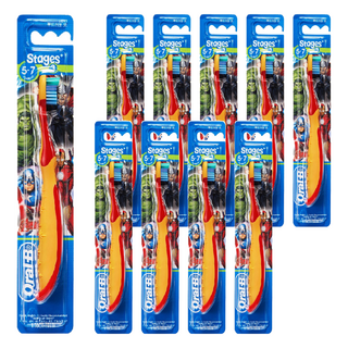 Oral-B 歐樂B Stages復仇者聯盟兒童牙刷 第3階段, 10支, 隨機出貨, 1支