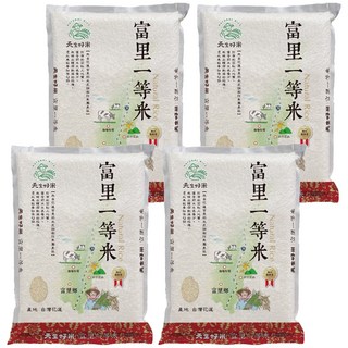 天生好米 富里米 花蓮優質好米 米粒飽滿晶瑩 真空包裝, 3kg, 4包, CNS一等