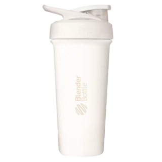 Blender Bottle Sleek SS 按壓式不銹鋼搖搖杯, 奶油白, 740ml, 1個