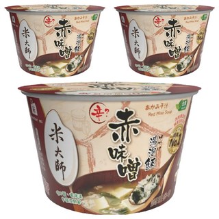 master mi 米大師 湯泡飯 赤味噌, 3個, 210g