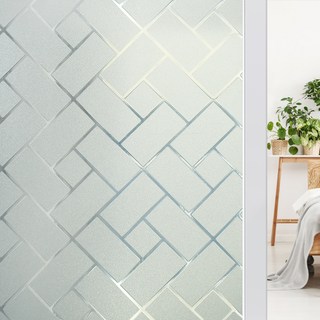 fioJa豐讚家 防窺抗UV無膠玻璃靜電貼, 斜方格