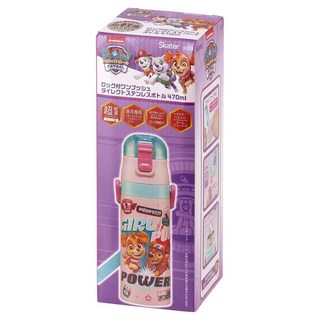 Skater 不鏽鋼保溫水壺 SDC4, POWER汪汪隊 粉色 + 綠色, 470ml, 1個