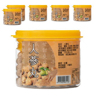 彤旺食品 人蔘丸 酸甜口感, 150g, 6罐