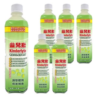 惠幼 益兒壯 電解質 電解水飲品 蘋果口味, 500ml, 6瓶