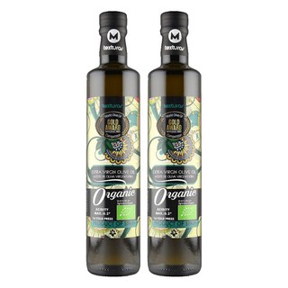 texturas 瑪伊娜有機100%冷壓初榨特級橄欖油, 500ml, 2瓶