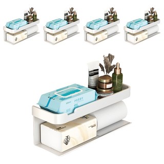 小麥購物 雙層加長多功能紙巾架 Y548 325g, 白色, 5個