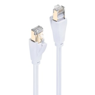 POLYWELL 寶利威爾 CAT6扁線高速網路線 RJ45 福祿克認證 PW15-W59-A108, 10m, 白色, 1條