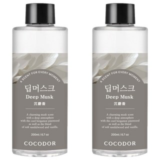 COCODOR 珂珂朵爾 室內擴香 補充瓶, 沉麝香 Deep Musk, 200ml, 2瓶