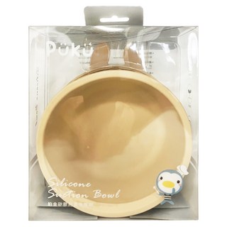 PUKU 藍色企鵝 鉑金矽膠附蓋吸盤碗，耐熱至200°C，適用於6個月以上嬰兒, 司康, 1個