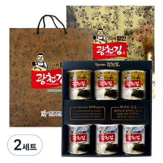 광천김 3대째 달인 캔김 혼합 선물세트 12호, 2세트