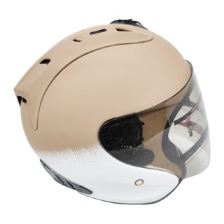 R3A6全罩式安全帽 奶茶白色 含一層護目鏡, S