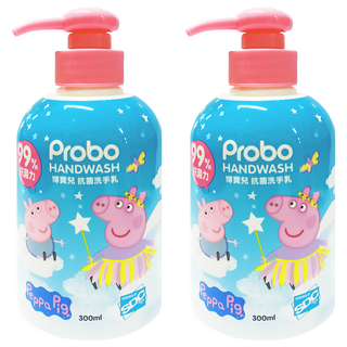 Probo 博寶兒 佩佩豬抗菌洗手乳，300ml，99%抗菌力, 2瓶