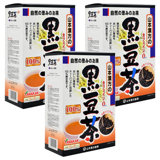 YAMAKAN 山本漢方 黑豆茶 100% 無咖啡因, 10g, 30包, 3盒
