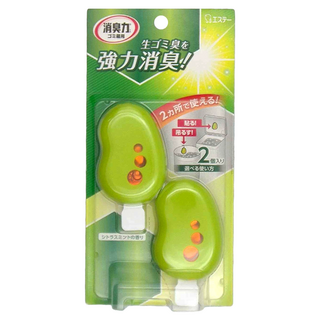 ST 雞仔牌 消臭力 懸掛黏貼兩用垃圾桶除臭劑 柑橘薄荷香, 6.4ml, 2組