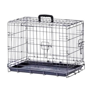 MARUKAN 易收納輕巧線狗籠, 黑色, 1個