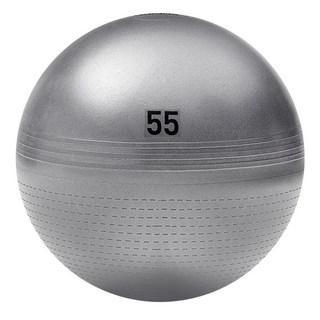 愛迪達防爆健身球 + 充氣泵 + 捲尺 + 氣塞 + 說明書組合, 灰色