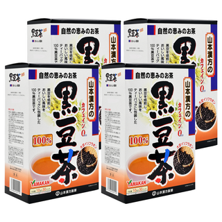 YAMAKAN 山本漢方 黑豆茶 100% 無咖啡因, 10g, 30包, 4盒