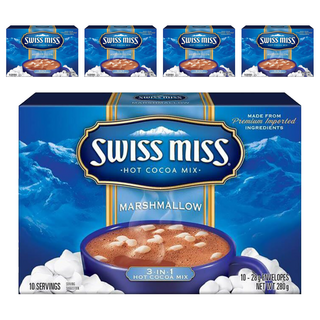SWISS MISS 牛奶可可粉 棉花糖 原裝進口 香醇濃郁 冷熱皆宜, 28g, 10包, 5盒