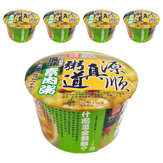 源順食品 真粥道 風味素肉粥, 60g, 5個