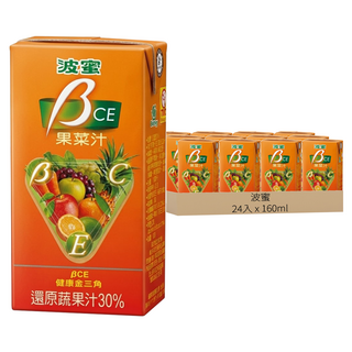 波蜜 果菜汁BCE, 160ml, 24入