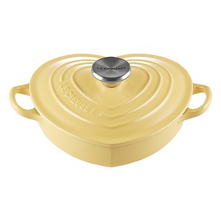 LE CREUSET 愛心燉飯鐵鍋 鋼頭款, 含羞草黃, 1個, 20cm