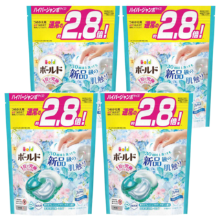Bold 4in1 持香4D洗衣膠囊補充裝 清新花香, 31顆, 4袋
