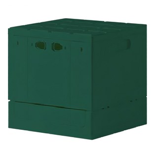 KUIBAO 快豹生活 Sousan 方格摺疊收納箱, 綠色, 1個