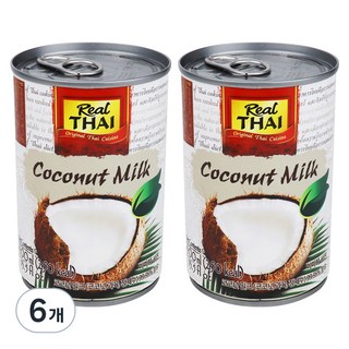 Real THAI 椰奶, 400ml, 6個