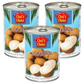 Chef's Choice Foods 龍眼水果罐頭, 3個, 565g