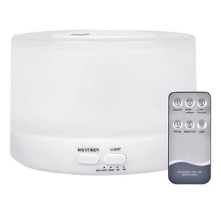Lifeshopping 七彩香氛水氧機 500ml 暖黃燈光, CAAD0047B, 白色