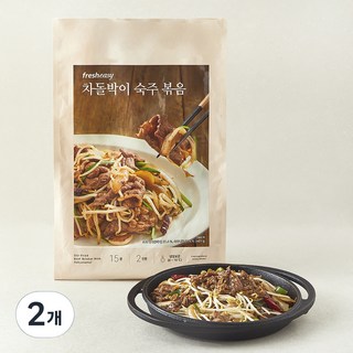 프레시지 차돌박이 숙주 볶음 2인분, 401g, 2개